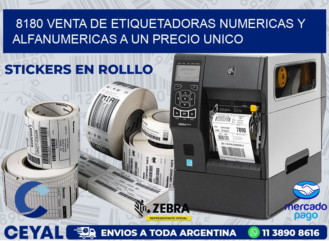 8180 VENTA DE ETIQUETADORAS NUMERICAS Y ALFANUMERICAS A UN PRECIO UNICO