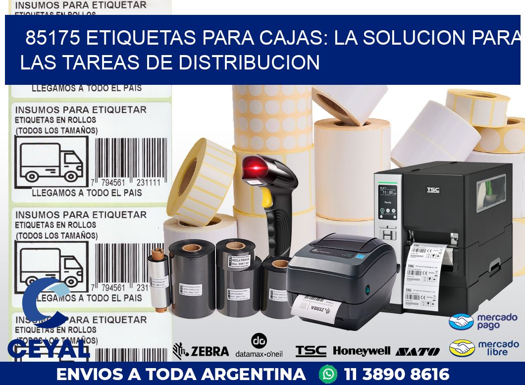 85175 ETIQUETAS PARA CAJAS: LA SOLUCION PARA LAS TAREAS DE DISTRIBUCION
