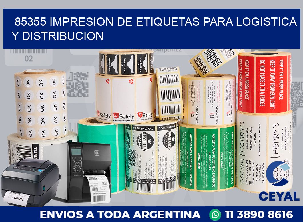 85355 IMPRESION DE ETIQUETAS PARA LOGISTICA Y DISTRIBUCION