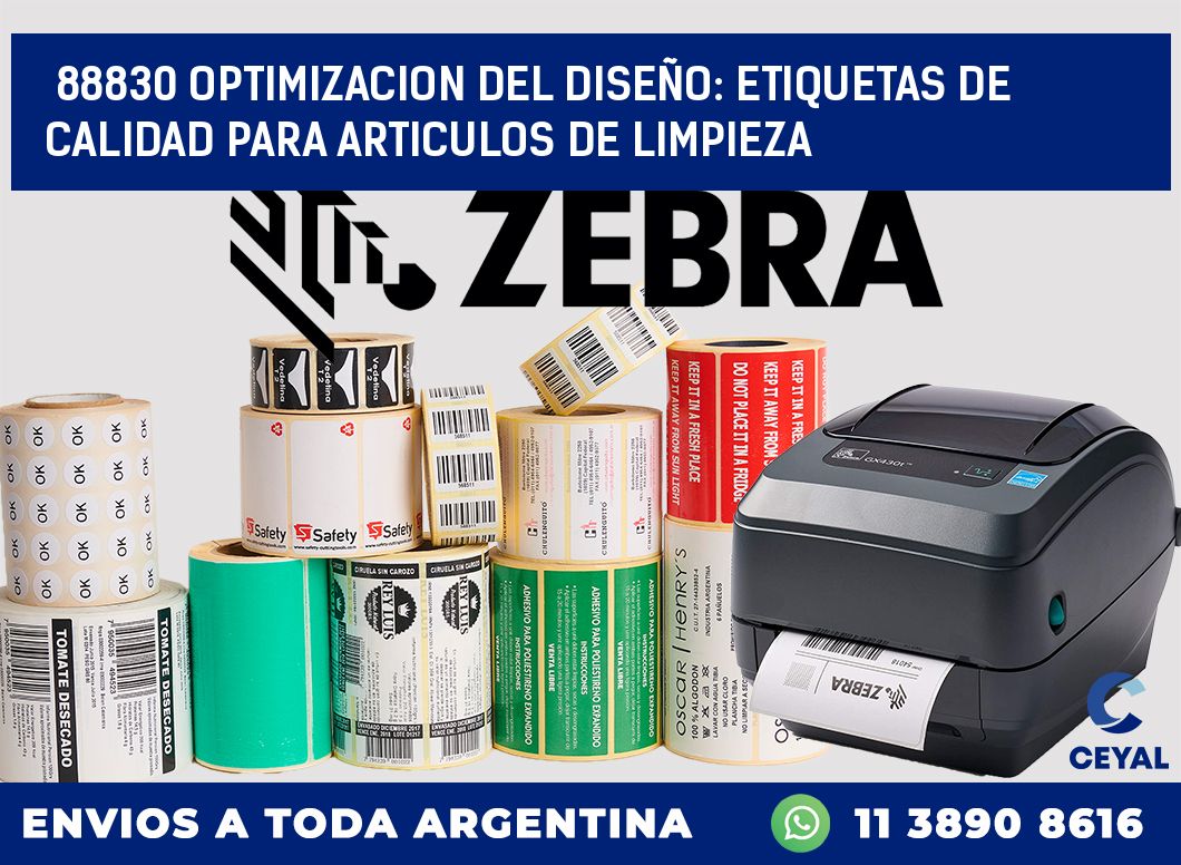 88830 OPTIMIZACION DEL DISEÑO: ETIQUETAS DE CALIDAD PARA ARTICULOS DE LIMPIEZA