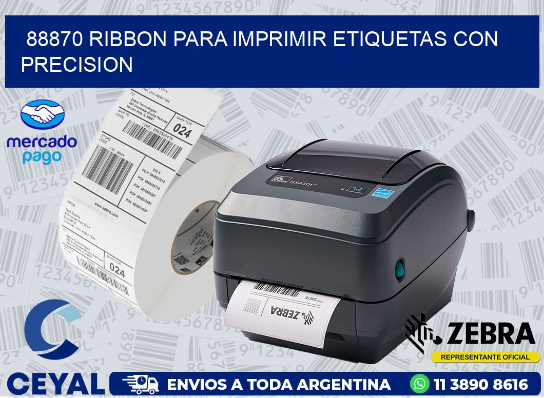 88870 RIBBON PARA IMPRIMIR ETIQUETAS CON PRECISION