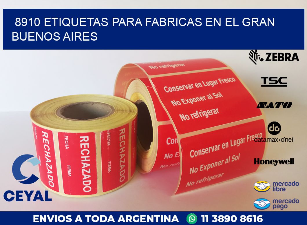 8910 ETIQUETAS PARA FABRICAS EN EL GRAN BUENOS AIRES