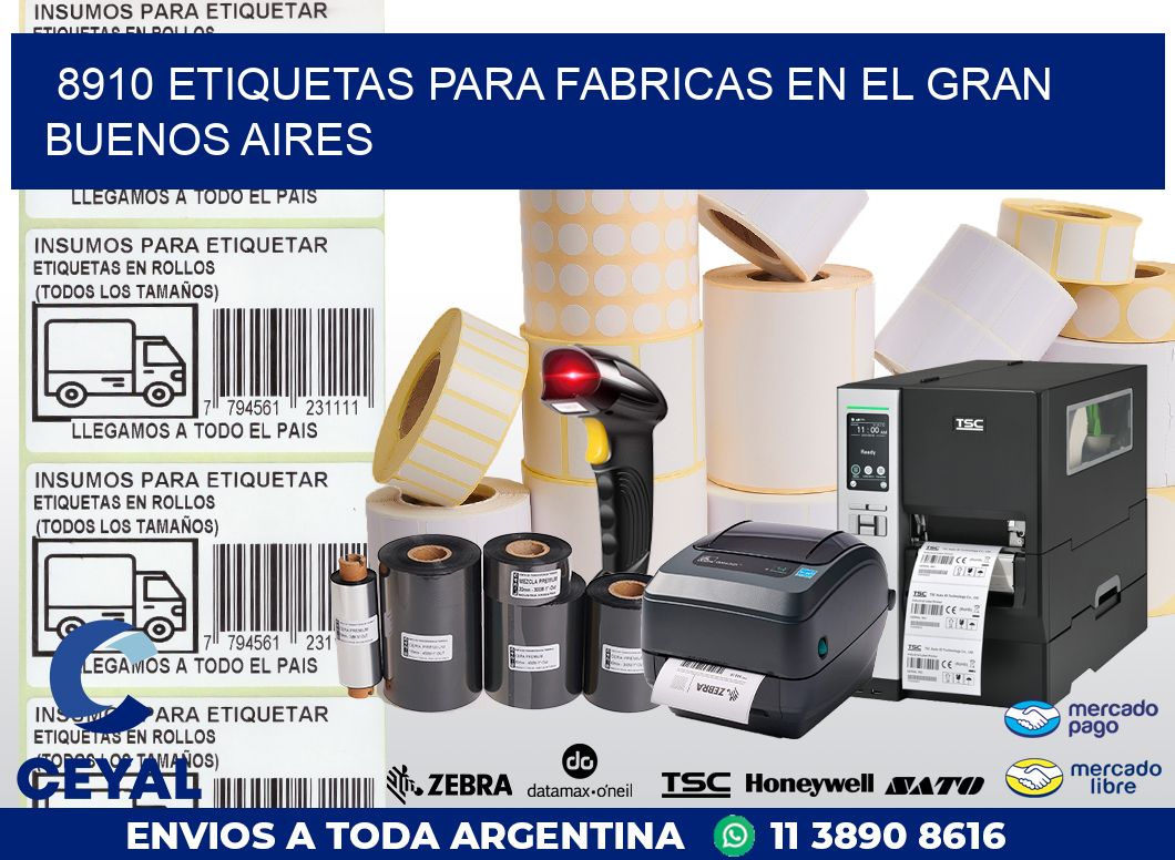 8910 ETIQUETAS PARA FABRICAS EN EL GRAN BUENOS AIRES