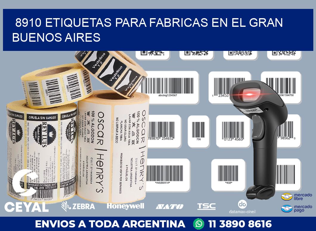 8910 ETIQUETAS PARA FABRICAS EN EL GRAN BUENOS AIRES