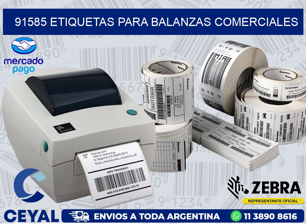 91585 ETIQUETAS PARA BALANZAS COMERCIALES