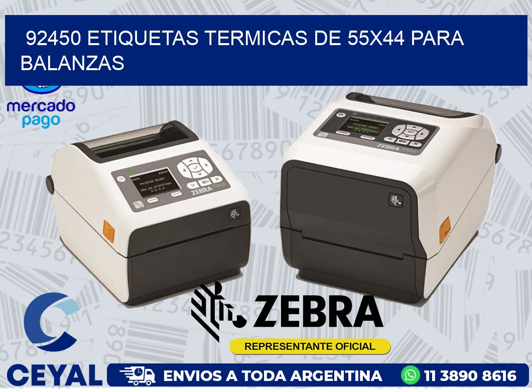 92450 ETIQUETAS TERMICAS DE 55X44 PARA BALANZAS
