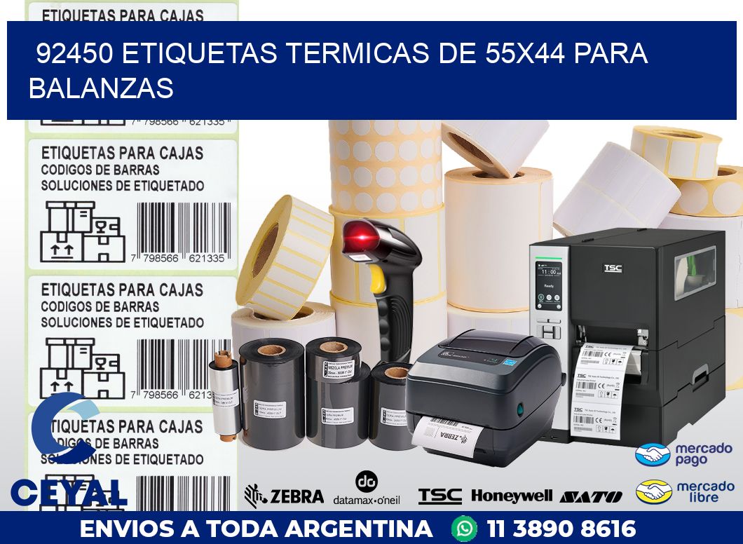 92450 ETIQUETAS TERMICAS DE 55X44 PARA BALANZAS