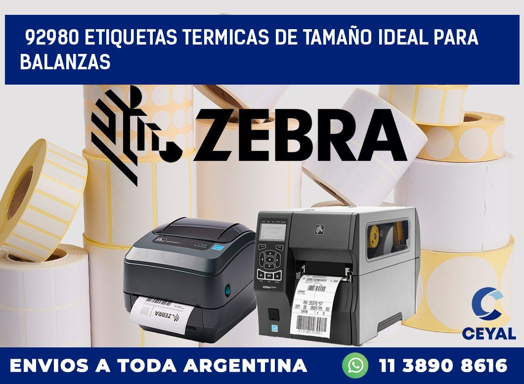 92980 ETIQUETAS TERMICAS DE TAMAÑO IDEAL PARA BALANZAS