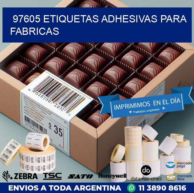 97605 ETIQUETAS ADHESIVAS PARA FABRICAS