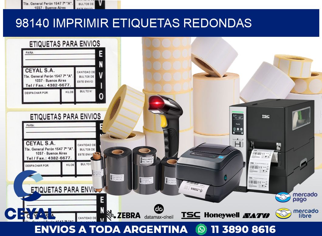 98140 IMPRIMIR ETIQUETAS REDONDAS