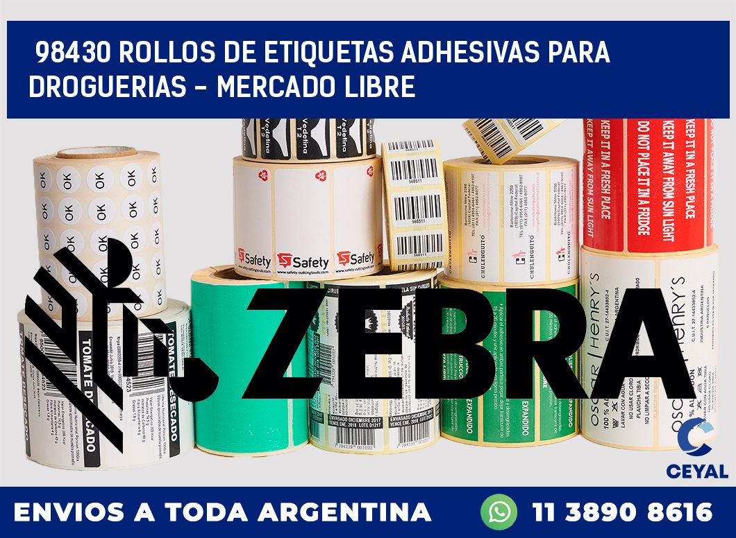 98430 ROLLOS DE ETIQUETAS ADHESIVAS PARA DROGUERIAS - MERCADO LIBRE