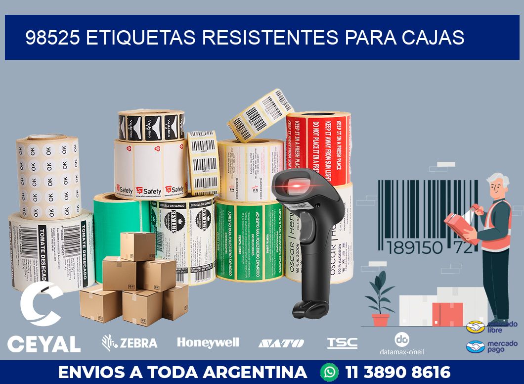 98525 ETIQUETAS RESISTENTES PARA CAJAS