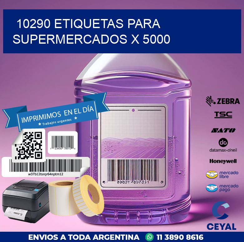 10290 ETIQUETAS PARA SUPERMERCADOS X 5000