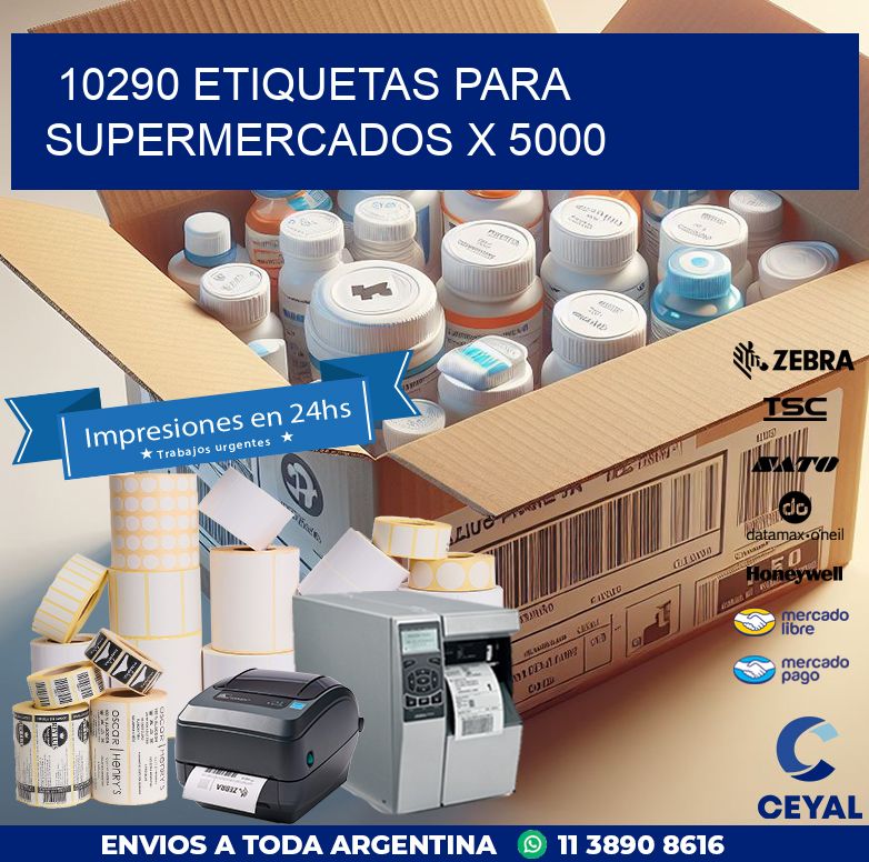 10290 ETIQUETAS PARA SUPERMERCADOS X 5000