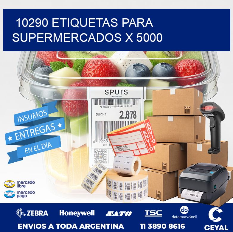 10290 ETIQUETAS PARA SUPERMERCADOS X 5000