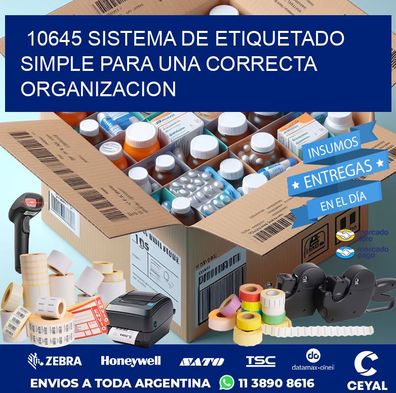 10645 SISTEMA DE ETIQUETADO SIMPLE PARA UNA CORRECTA ORGANIZACION