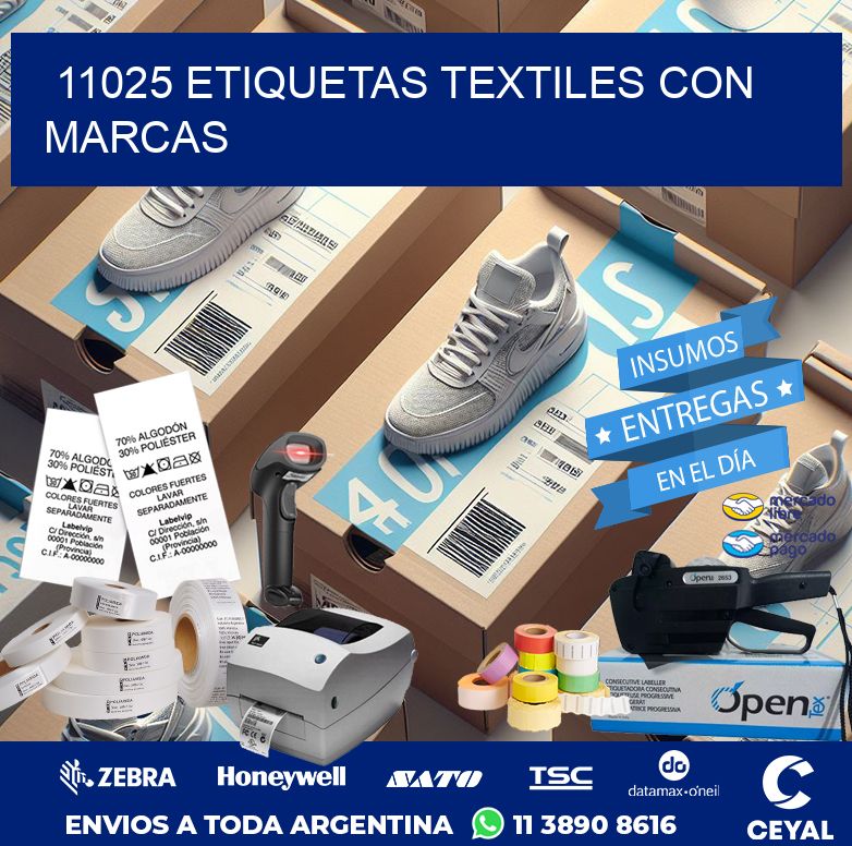 11025 ETIQUETAS TEXTILES CON MARCAS