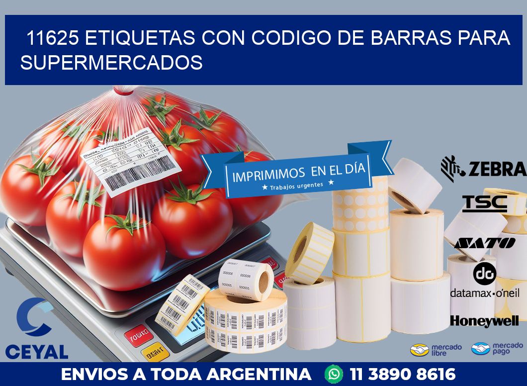 11625 ETIQUETAS CON CODIGO DE BARRAS PARA SUPERMERCADOS