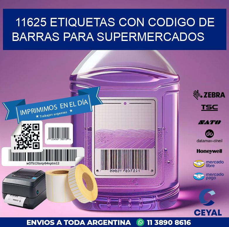 11625 ETIQUETAS CON CODIGO DE BARRAS PARA SUPERMERCADOS