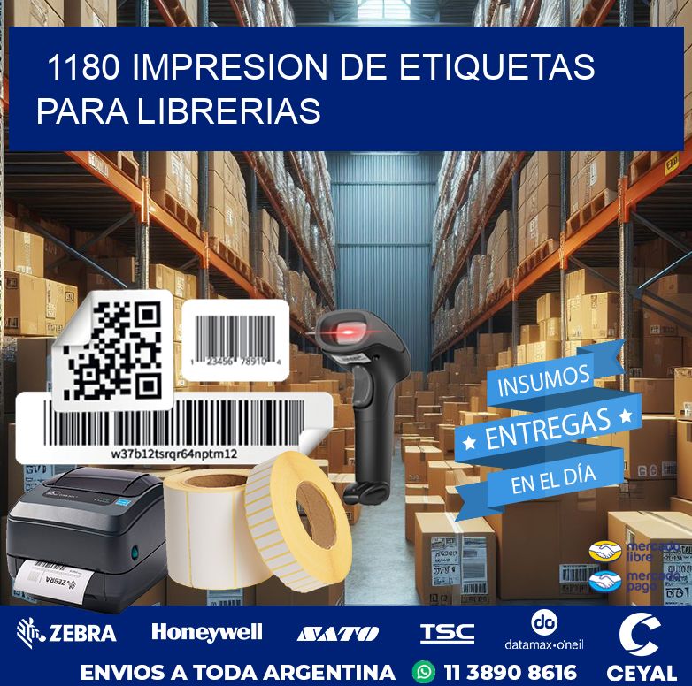 1180 IMPRESION DE ETIQUETAS PARA LIBRERIAS