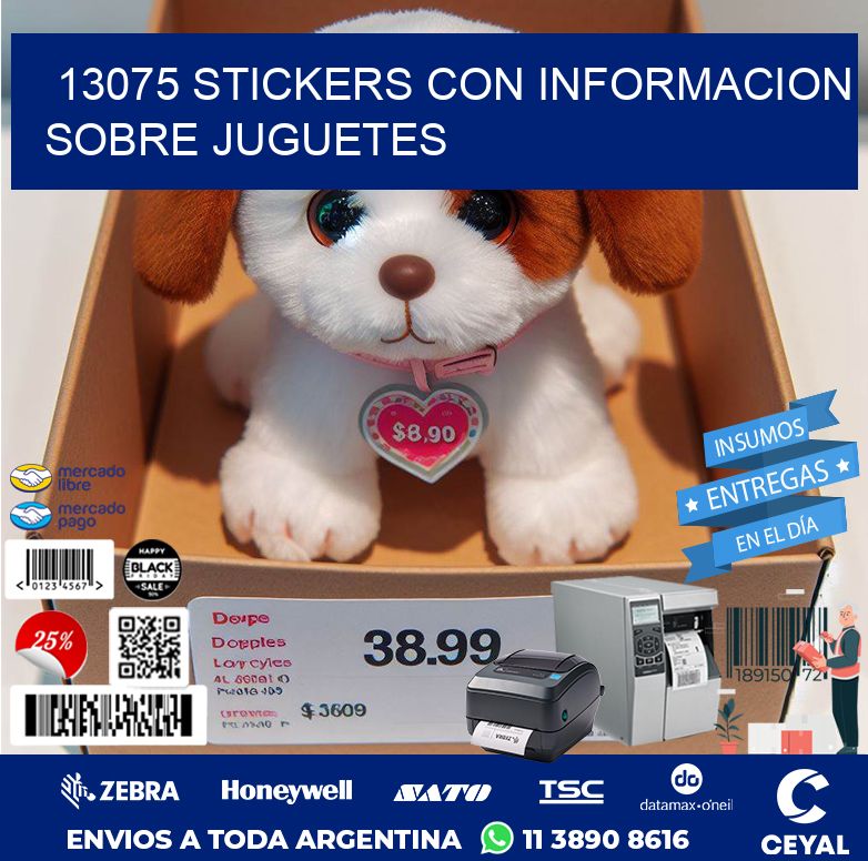 13075 STICKERS CON INFORMACION SOBRE JUGUETES