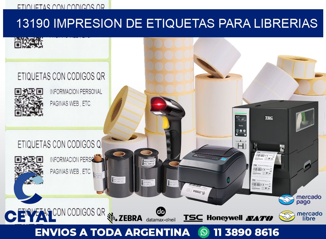 13190 IMPRESION DE ETIQUETAS PARA LIBRERIAS
