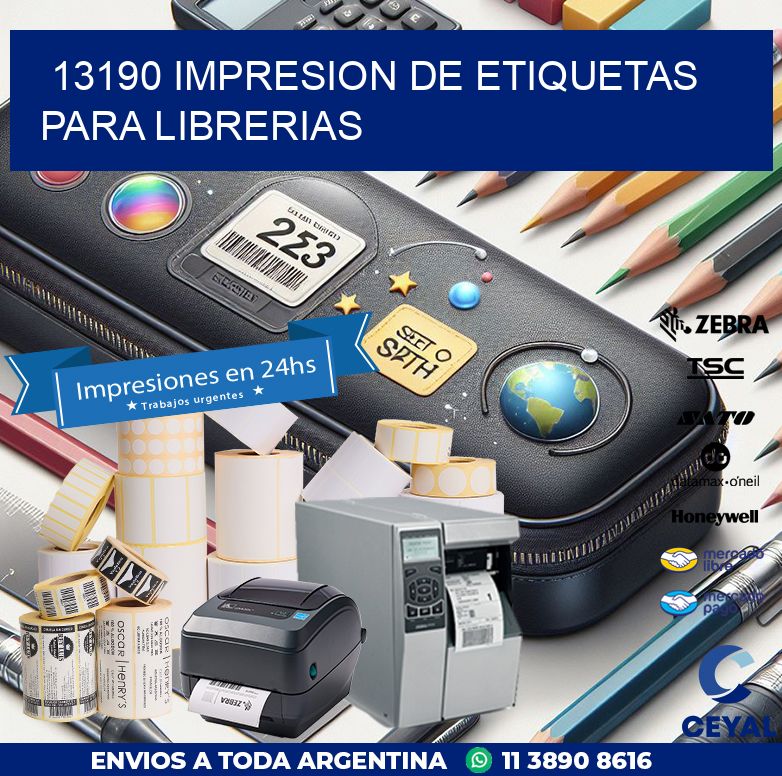 13190 IMPRESION DE ETIQUETAS PARA LIBRERIAS