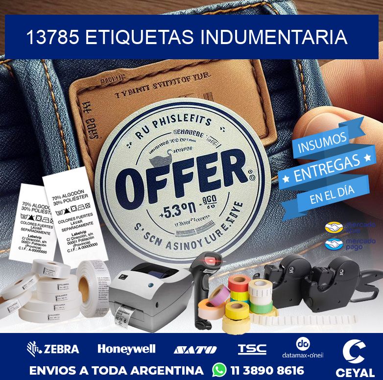 13785 ETIQUETAS INDUMENTARIA