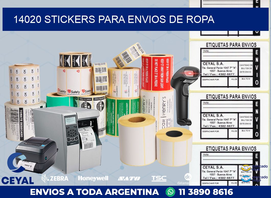 14020 STICKERS PARA ENVIOS DE ROPA