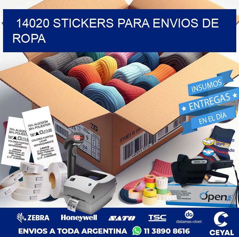 14020 STICKERS PARA ENVIOS DE ROPA