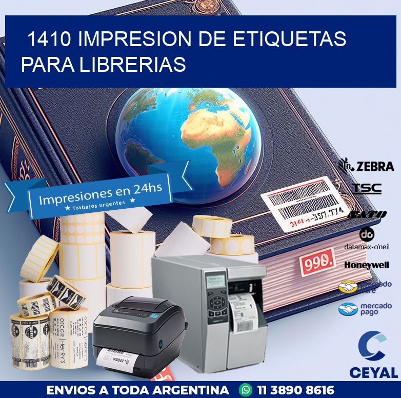 1410 IMPRESION DE ETIQUETAS PARA LIBRERIAS