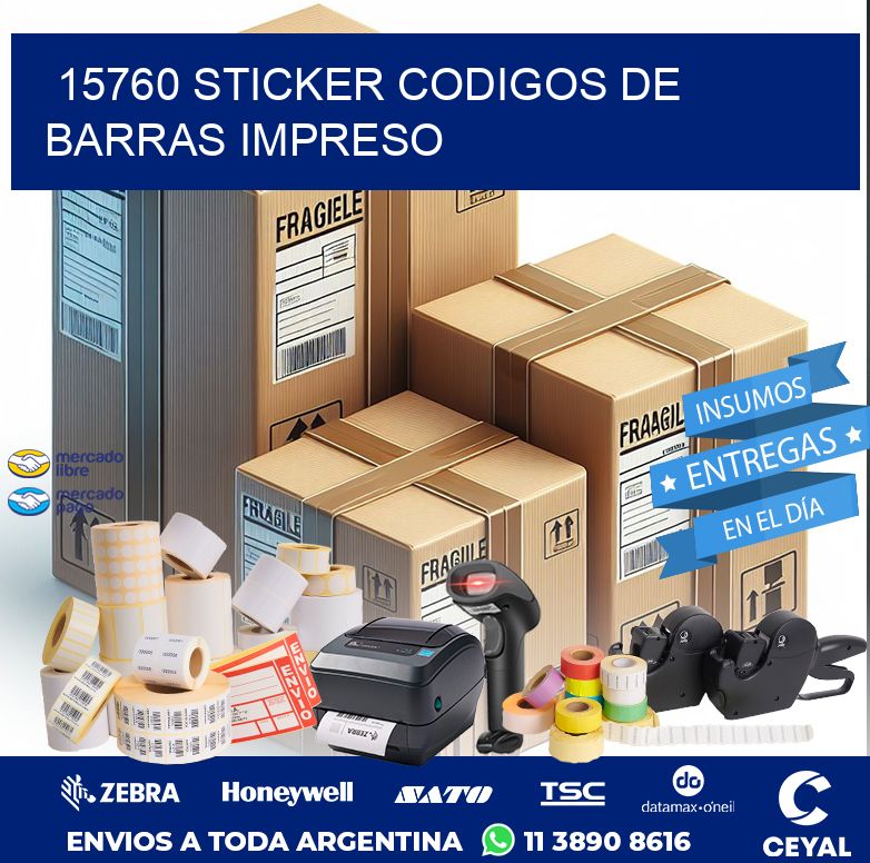 15760 STICKER CODIGOS DE BARRAS IMPRESO
