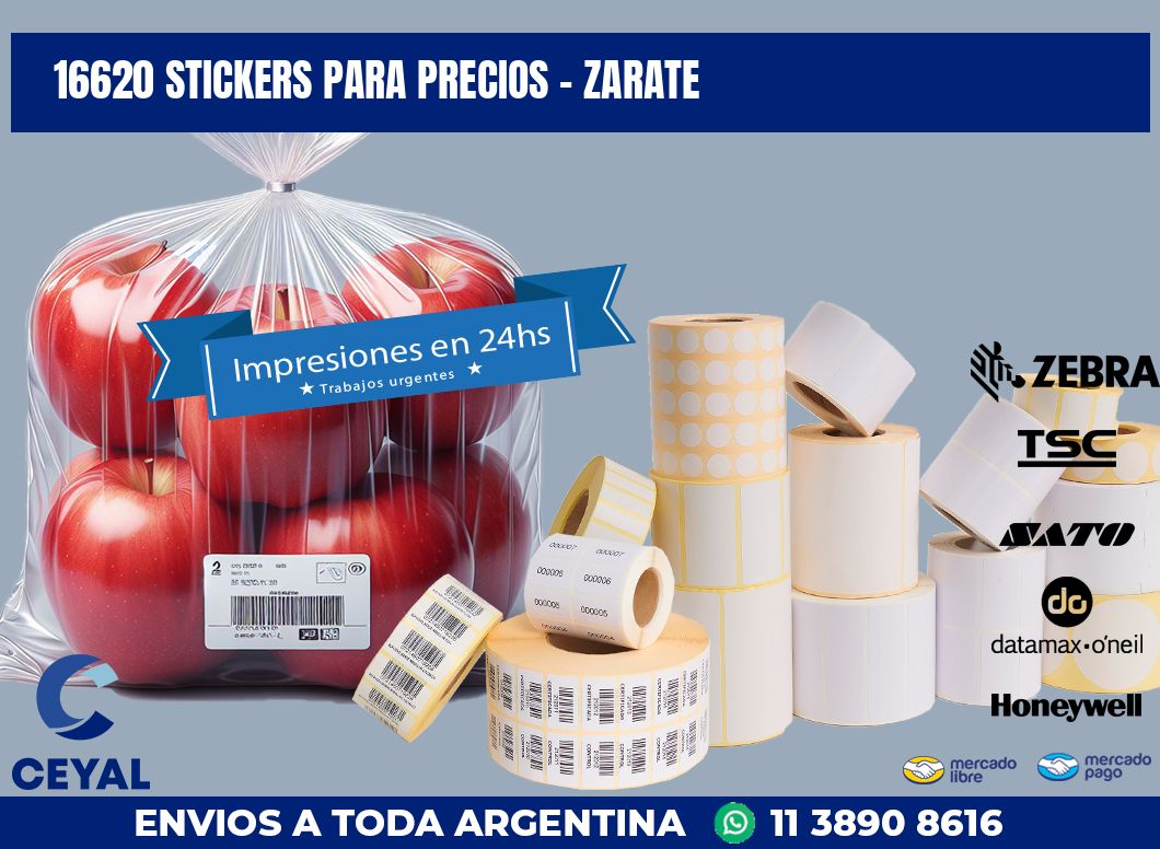 16620 STICKERS PARA PRECIOS - ZARATE