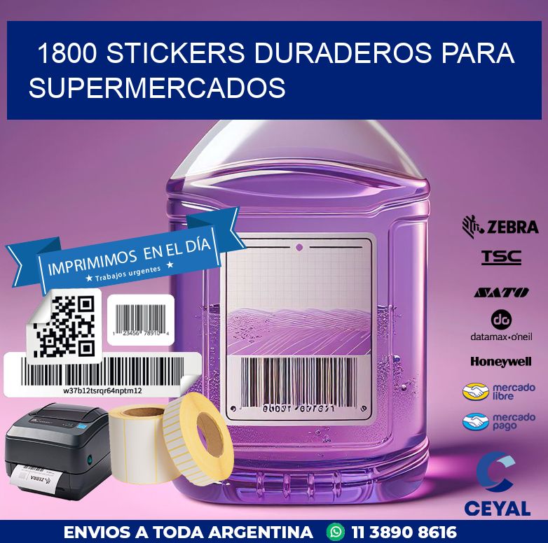 1800 STICKERS DURADEROS PARA SUPERMERCADOS