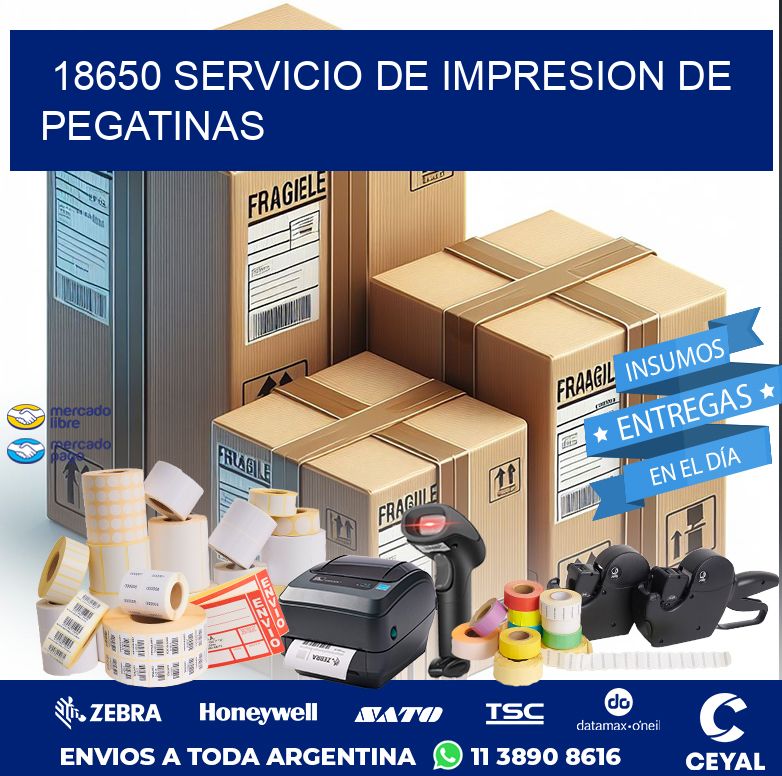 18650 SERVICIO DE IMPRESION DE PEGATINAS