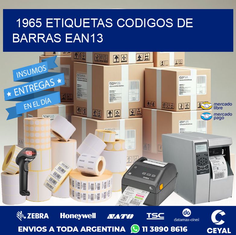 1965 ETIQUETAS CODIGOS DE BARRAS EAN13