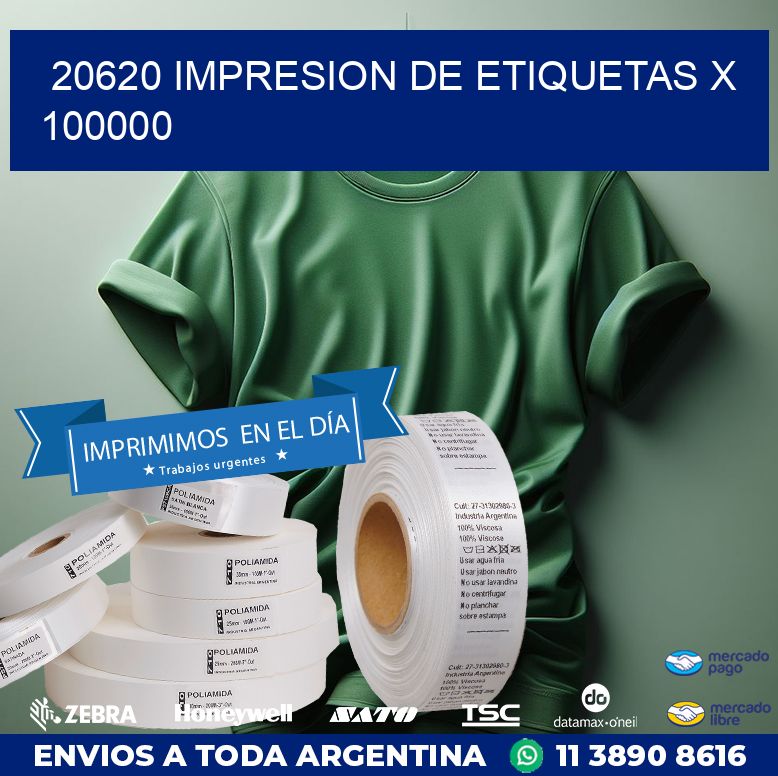 20620 IMPRESION DE ETIQUETAS X 100000
