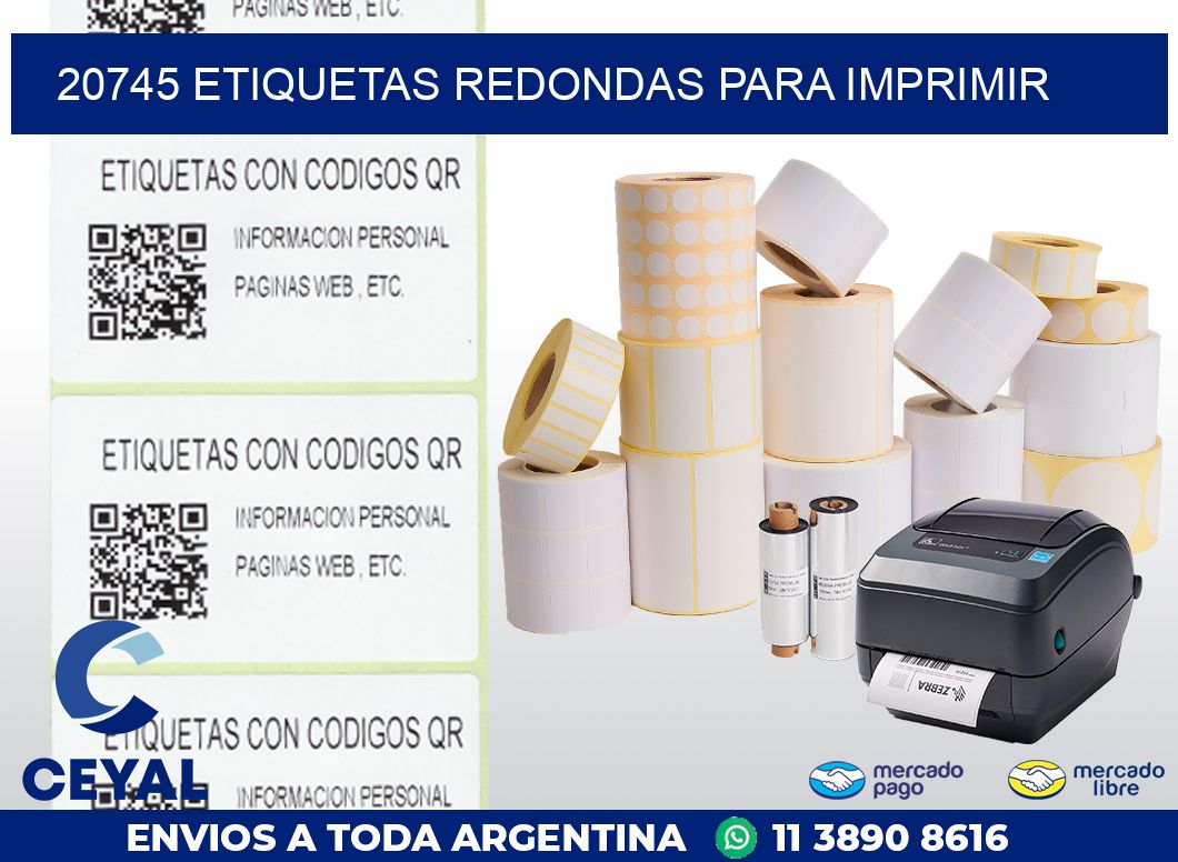 20745 ETIQUETAS REDONDAS PARA IMPRIMIR