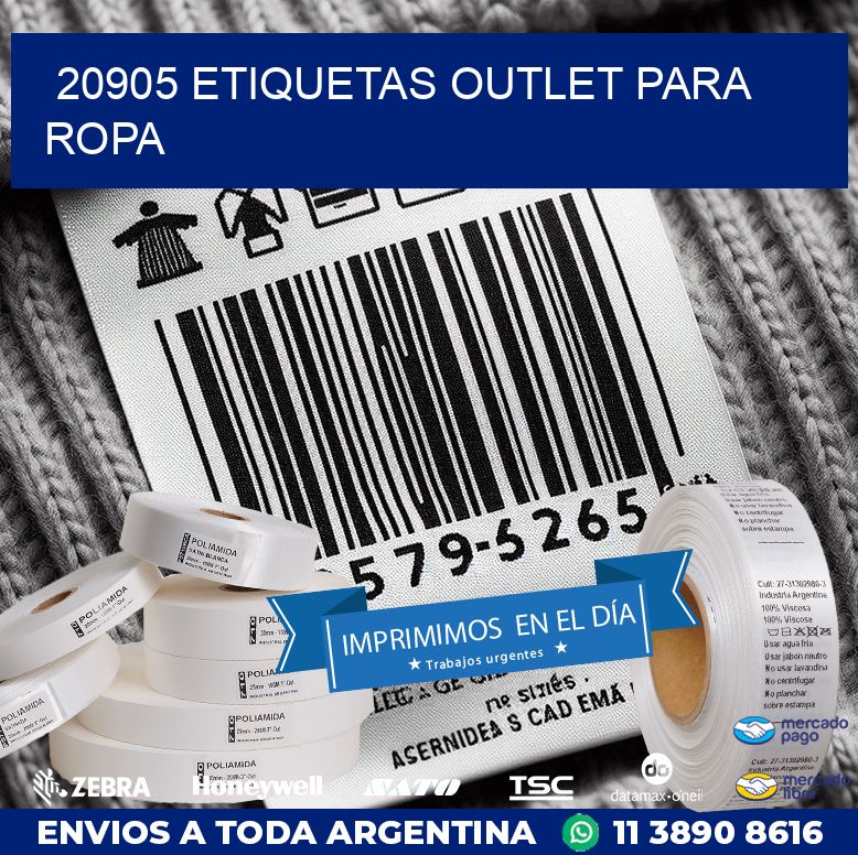 20905 ETIQUETAS OUTLET PARA ROPA