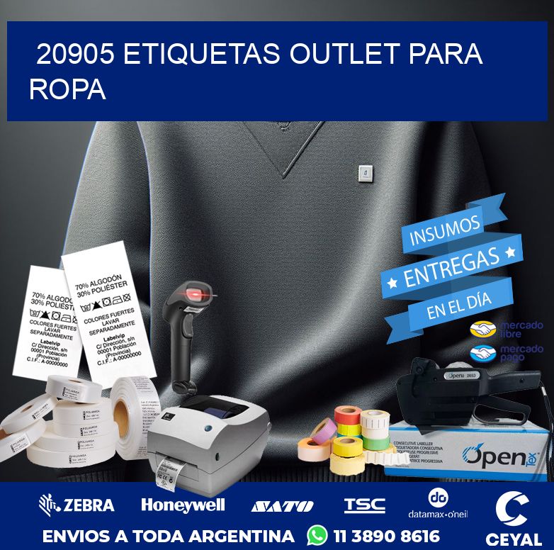 20905 ETIQUETAS OUTLET PARA ROPA