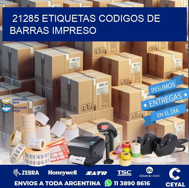 21285 ETIQUETAS CODIGOS DE BARRAS IMPRESO