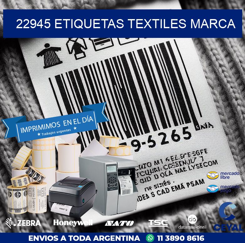 22945 ETIQUETAS TEXTILES MARCA