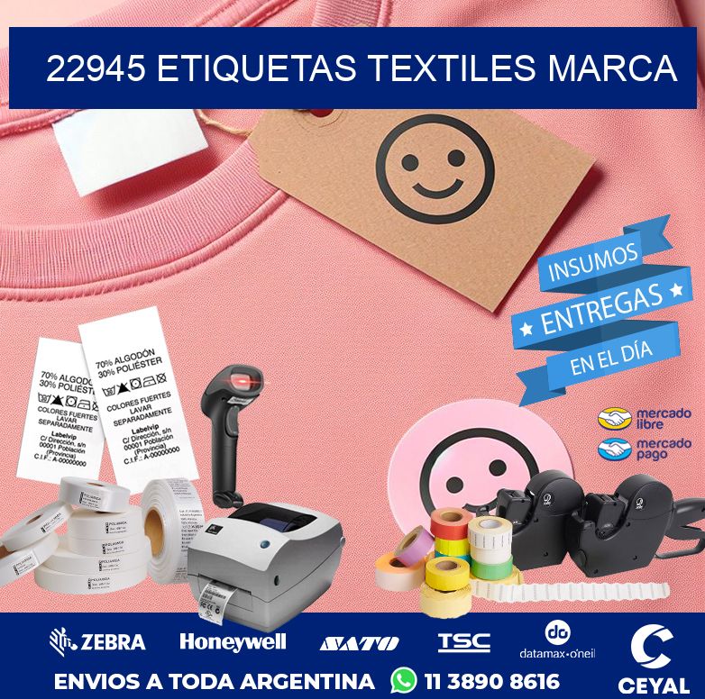 22945 ETIQUETAS TEXTILES MARCA
