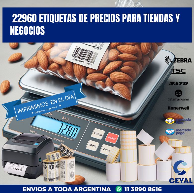 22960 ETIQUETAS DE PRECIOS PARA TIENDAS Y NEGOCIOS