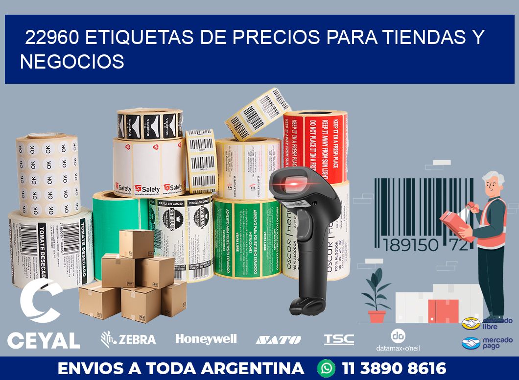 22960 ETIQUETAS DE PRECIOS PARA TIENDAS Y NEGOCIOS