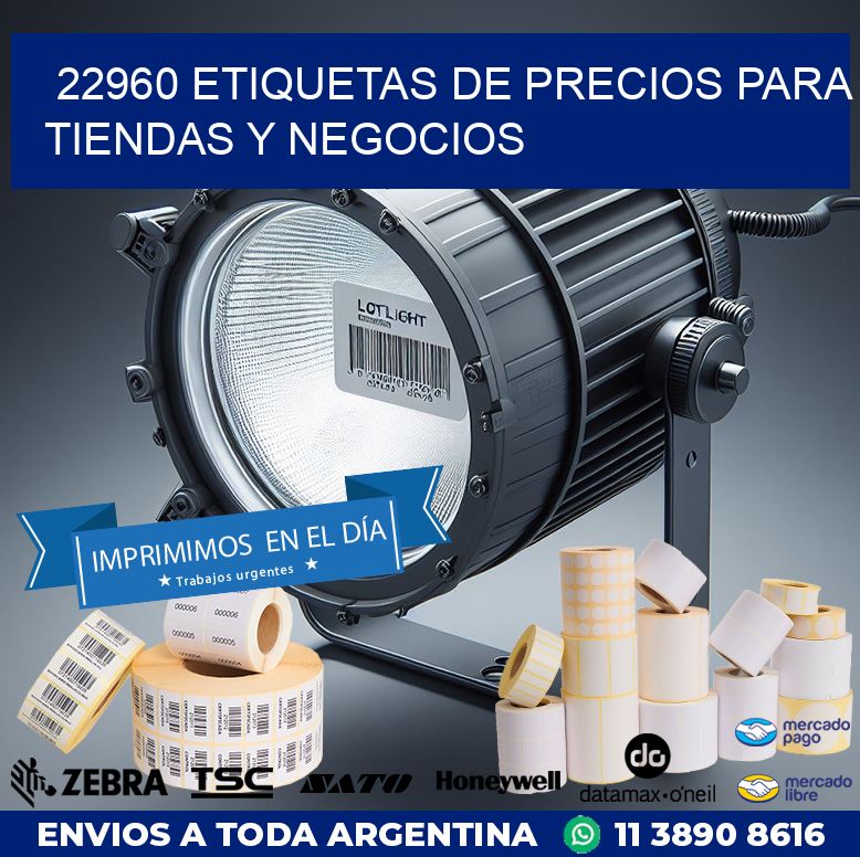 22960 ETIQUETAS DE PRECIOS PARA TIENDAS Y NEGOCIOS