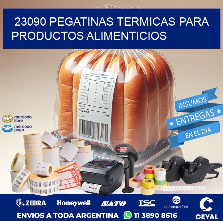 23090 PEGATINAS TERMICAS PARA PRODUCTOS ALIMENTICIOS