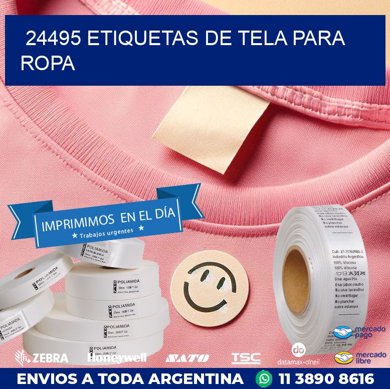 24495 ETIQUETAS DE TELA PARA ROPA