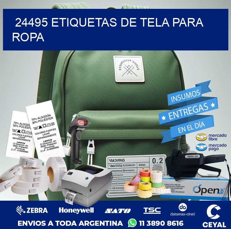 24495 ETIQUETAS DE TELA PARA ROPA