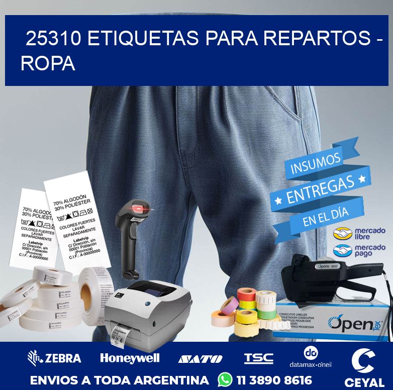 25310 ETIQUETAS PARA REPARTOS – ROPA